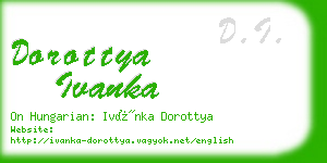 dorottya ivanka business card